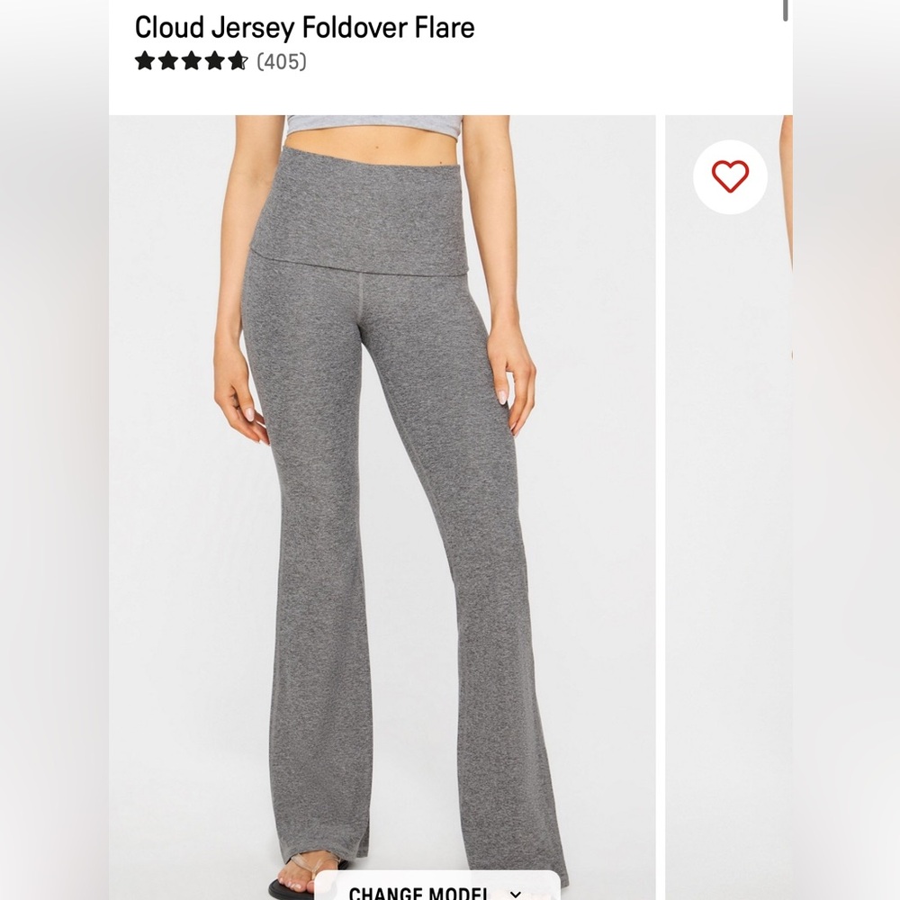 Fabletics Cloud Jersey Foldover flare Pants NWT
